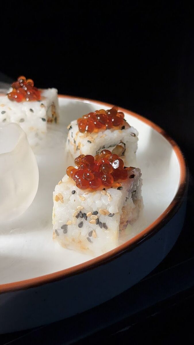 Vegetarian sushi rolls photographed for EMC Kitchen in Vesu, Surat